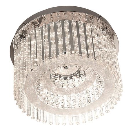 Round 18 Watt LED Ceiling Fitting with Glass Rods and Acrylic Crystals Buy Online in Zimbabwe thedailysale.shop