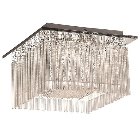 Square 21 Watt LED Ceiling Fitting with Glass Rods and Acrylic Crystals Buy Online in Zimbabwe thedailysale.shop