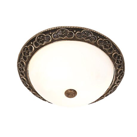 Black Grey Resin Base Ceiling Fitting with Alabaster Glass