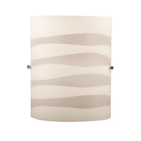 Wall Bracket with Polished Chrome Clips and Patterned Glass