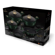 Load image into Gallery viewer, Berlinger Haus 10 Piece Titanium Coating Cookware Set - Emerald Collection

