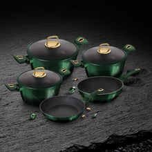 Load image into Gallery viewer, Berlinger Haus 10 Piece Titanium Coating Cookware Set - Emerald Collection
