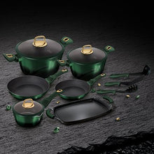 Load image into Gallery viewer, Berlinger Haus 12 Piece Titanium Coating Cookware Set - Emerald Collection

