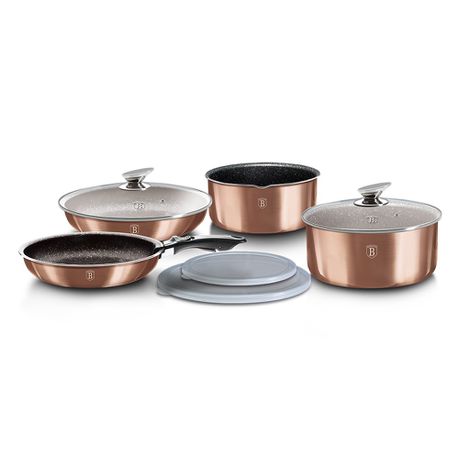 Berlinger Haus 8-Piece Marble Coating Cookware Set - Rose Gold Edition Buy Online in Zimbabwe thedailysale.shop