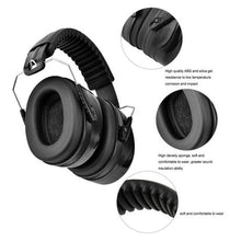 Load image into Gallery viewer, Adjustable Noise Reduction Safety Ear Muffs - Black &amp; Black
