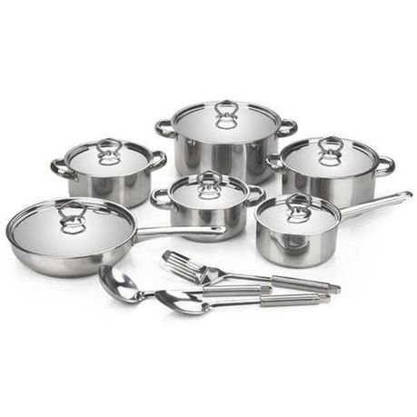 Optic Stainless Steel Cookware Set-15 Piece Buy Online in Zimbabwe thedailysale.shop