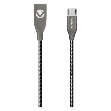 Volkano Micro USB Cable - Iron Series - 1.2m - Black Buy Online in Zimbabwe thedailysale.shop