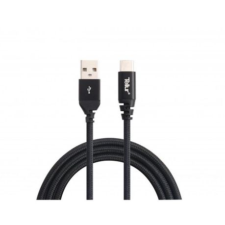 Tellur Type-C Kevlar 1m Data Cable USB - Black Buy Online in Zimbabwe thedailysale.shop