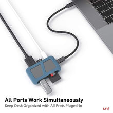 Load image into Gallery viewer, Uni USB C Hub, 6 in 1 USB C Adapter, 4K HDMI, SD Card Reader, USB 3.0 Port
