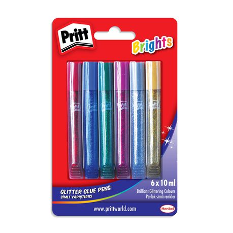 Pritt Glitter Glue Pens BRIGHTS 6's Buy Online in Zimbabwe thedailysale.shop