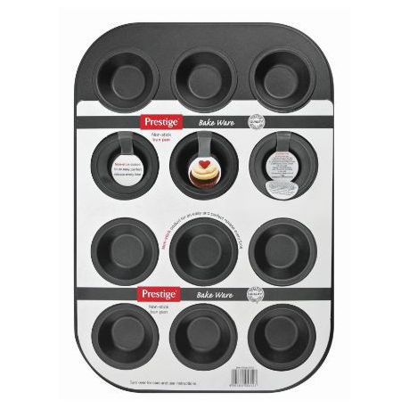 Prestige - 12 Cup Mini Muffin Pan - Black