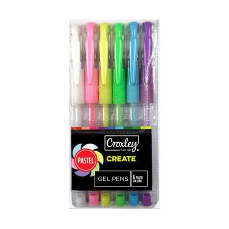 Croxley Create Pastel Gel Pens - Assorted (Blister of 6) Buy Online in Zimbabwe thedailysale.shop