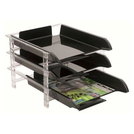 Bantex Vision 3 Tier Letter Tray - Black Buy Online in Zimbabwe thedailysale.shop