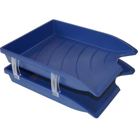 Bantex Optima Retail Pack - 2x Trays & Set of Risers - Blue Buy Online in Zimbabwe thedailysale.shop