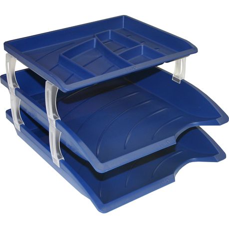 Bantex Optima Letter Trays & Organiser Set - Blue (Retail Pack) Buy Online in Zimbabwe thedailysale.shop