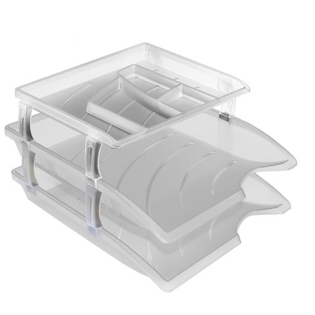 Bantex Optima Letter Trays & Organiser Set - Clear (Retail Pack) Buy Online in Zimbabwe thedailysale.shop