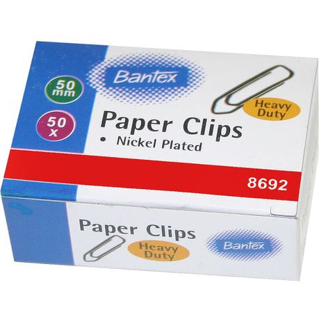 Bantex Paper Clips - 50mm Nickel Plated (50's) Buy Online in Zimbabwe thedailysale.shop