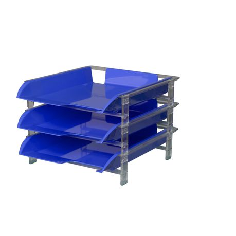 Bantex Vision Letter Tray Set - Cobalt Blue Buy Online in Zimbabwe thedailysale.shop