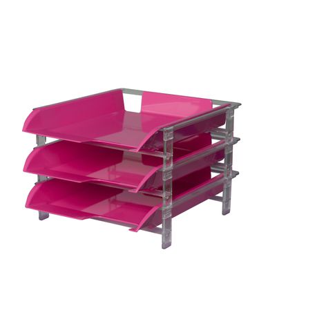 Bantex Vision Letter Tray Set - Pink Buy Online in Zimbabwe thedailysale.shop