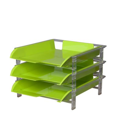 Bantex Vision Letter Tray Set - Lime Green Buy Online in Zimbabwe thedailysale.shop