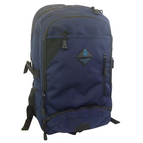 Edison Large Chunky Zip Backpack - Navy Buy Online in Zimbabwe thedailysale.shop