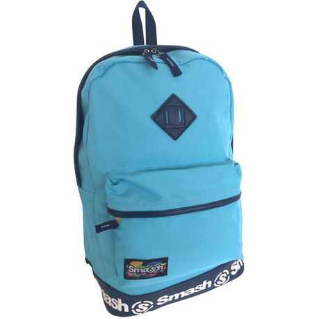 SMASH Neon PVC Trim 2 Pocket Backpack - Sky Blue Buy Online in Zimbabwe thedailysale.shop