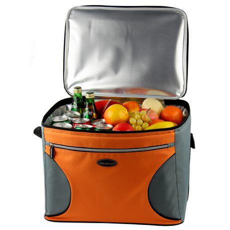 70 Can Leisure Quip Soft Cooler Bag Grey Geometric with Orange Stitching Buy Online in Zimbabwe thedailysale.shop