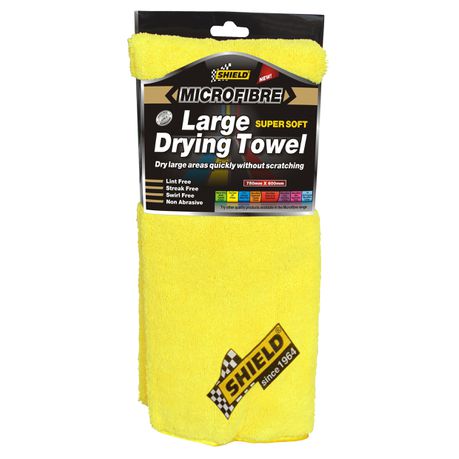 Shield - MicroFibre Supersoft Large Drying Towel Yellow Buy Online in Zimbabwe thedailysale.shop
