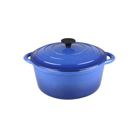 Gourmand - 4 Litre Round Cast Iron Casserole - Blue Buy Online in Zimbabwe thedailysale.shop