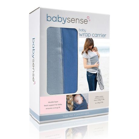 Baby Wrap Carrier - Blue & Grey