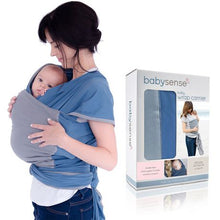 Load image into Gallery viewer, Baby Wrap Carrier - Blue &amp; Grey
