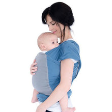 Load image into Gallery viewer, Baby Wrap Carrier - Blue &amp; Grey
