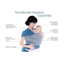 Load image into Gallery viewer, Baby Wrap Carrier - Blue &amp; Grey
