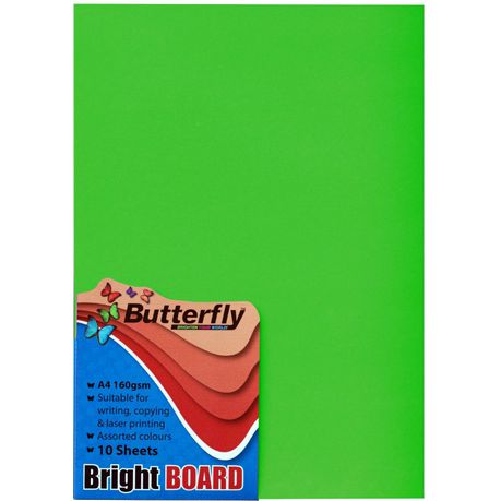 Butterfly A4 Bright Board - 10s - Green Buy Online in Zimbabwe thedailysale.shop