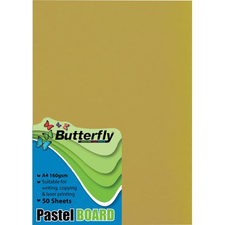 Butterfly A4 Pastel Board 50s - Buff Buy Online in Zimbabwe thedailysale.shop