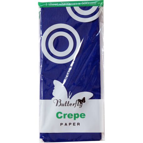 Butterfly Crepe Paper 1 Sheet - Dark Blue (C07) Buy Online in Zimbabwe thedailysale.shop