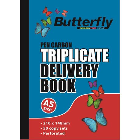 Butterfly A5 Triplicate Book - Delivery 150 Sheets Buy Online in Zimbabwe thedailysale.shop