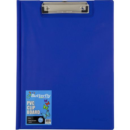Butterfly Clip Board Pvc With - A4 - Blue Buy Online in Zimbabwe thedailysale.shop