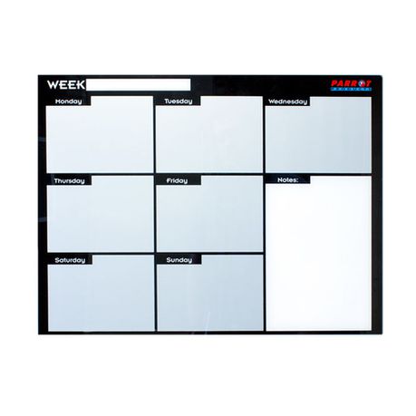 Parrot Weekly Planner Cast Acrylic - 600 x 450mm Buy Online in Zimbabwe thedailysale.shop