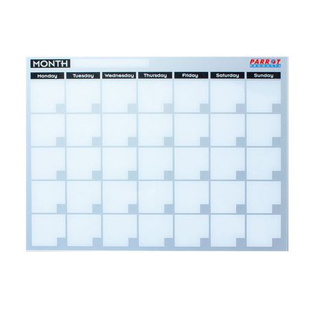 Parrot Monthly Planner Cast Acrylic - 600 x 450mm Buy Online in Zimbabwe thedailysale.shop