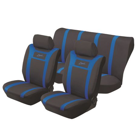 Stingray - Sport Polyester 6 Piece Seat Cover Set - Blue