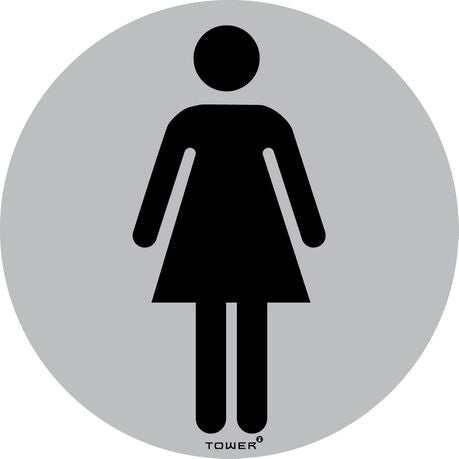 Tower Aluminium Anodised Round Standard Sign - Ladies Toilet Buy Online in Zimbabwe thedailysale.shop