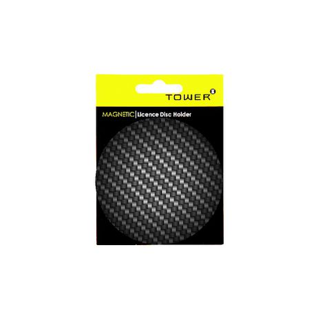Tower: Magnetic License Disc Holder - Carbon Fibre Buy Online in Zimbabwe thedailysale.shop