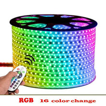 Load image into Gallery viewer, 100m Remote Control Waterproof RGB Led Strip 220V SMD Outdoor Lights
