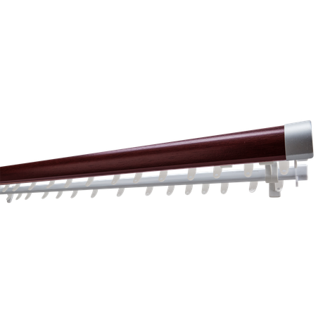 Decor Depot 40mm Clip-on Wood with Double Track - Mahogany (1.5m) Buy Online in Zimbabwe thedailysale.shop