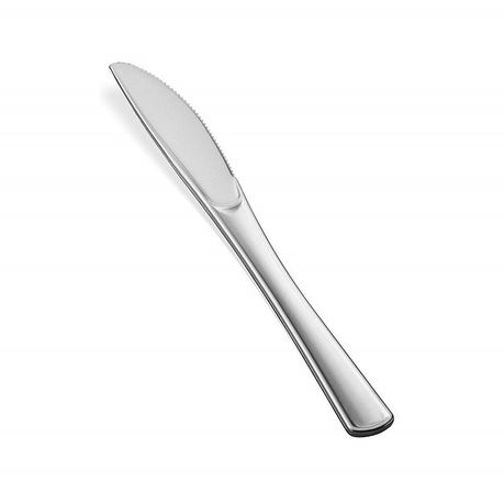 Gizmo - Elegant Silver Plastic Knives - Set Of 12