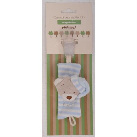 Snuggletime - Classical Plush Bear Pacifier Clip - Blue Buy Online in Zimbabwe thedailysale.shop
