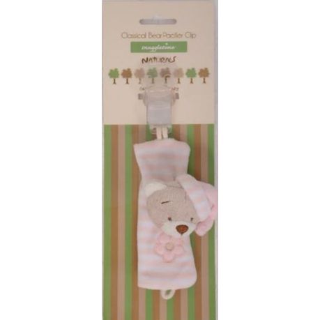 Snuggletime - Classical Plush Bear Pacifier Clip - Pink Buy Online in Zimbabwe thedailysale.shop