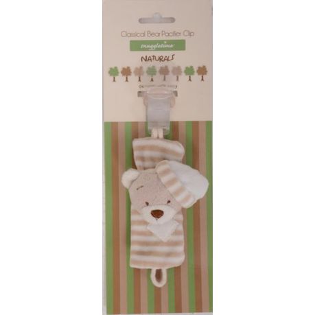 US$8.45 Snuggletime - Classical Plush Bear Pacifier Clip - Beige Buy Online in Zimbabwe thedailysale.shop