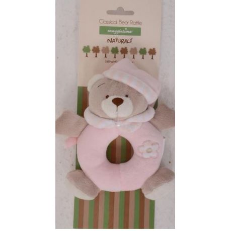 Snuggletime - Classical Plush Bear Rattle - Pink Buy Online in Zimbabwe thedailysale.shop